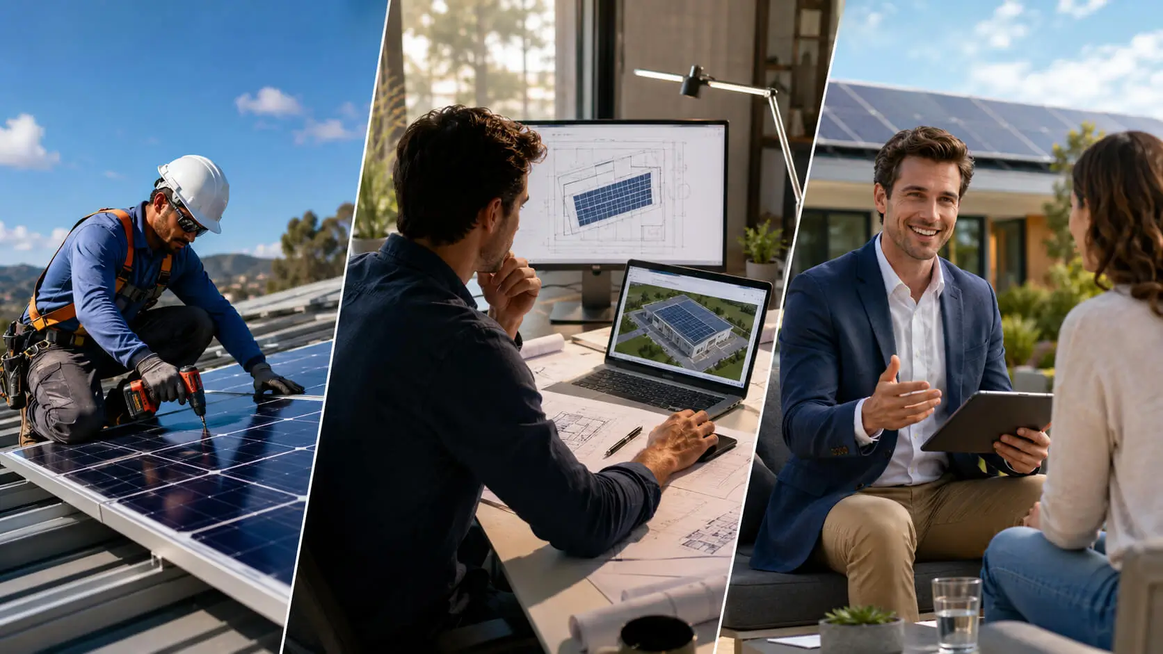 Trabalhar com energia solar: entenda as diferenças entre instalador, projetista e vendedor