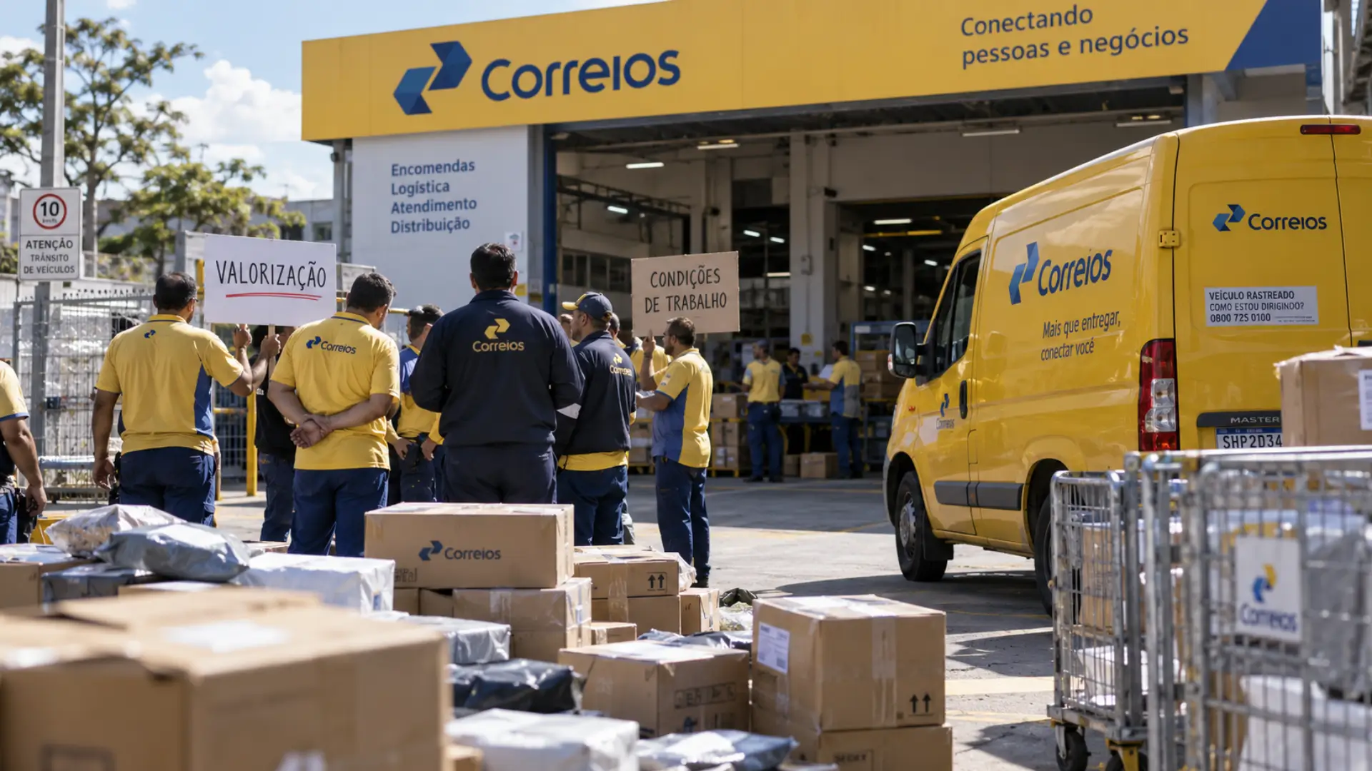 Greve dos Correios continua: entregas atrasam e TST exige 80% do efetivo